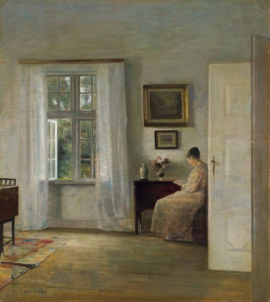 Main Product Photo of The Reader Painting by Carl Holsoe