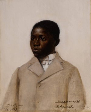 Portrait of Mohamadi by Carl Johann Spielter Oil Painting