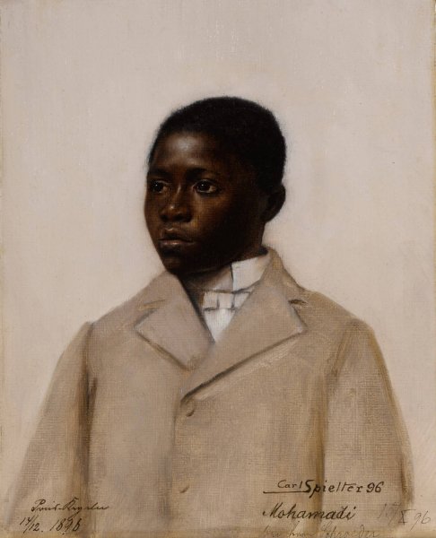 Portrait of Mohamadi  by Carl Johann Spielter - Hand-Painted Oil Painting Reproduction