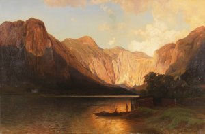 Am Gosausee by Carl Jungheim Oil Painting