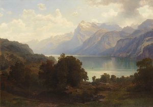 Am Vierwaldstattersee mit Blick auf das Pilatusmassiv by Carl Jungheim Oil Painting