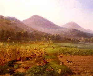 An Extensive Field With Game Birds And Rabbits by Carl Jutz - Oil Painting Reproduction