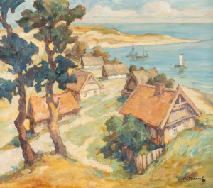 Nidden at Curonian Spit by Carl Knauf Oil Painting