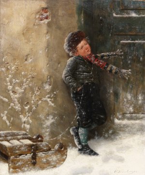 Niemand zu Hause by Carl Kronberger Oil Painting