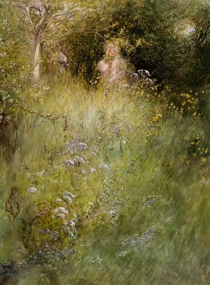 A Fairy, or Kersti, and a View of a Meadow