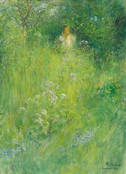 A Fairy  by Carl Larsson - Hand-Painted Oil Painting Reproduction