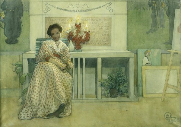 After The Prom  by Carl Larsson - Hand-Painted Oil Painting Reproduction