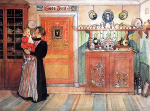 Between Christmas and New Years by Carl Larsson Oil Painting