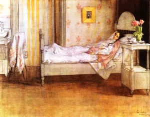 Convalescence by Carl Larsson - Oil Painting Reproduction