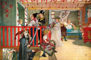 Day of Celebration by Carl Larsson - Oil Painting Reproduction