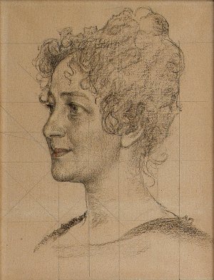 Head Study Mrs. Signe Thiel by Carl Larsson Oil Painting