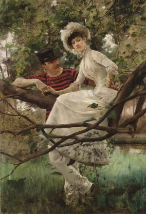 Idyll by Carl Larsson Oil Painting