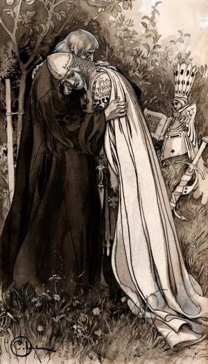 Illustration to 'Singoalla,The Wind Is My Lover' by Viktor Rydberg by Carl Larsson Oil Painting