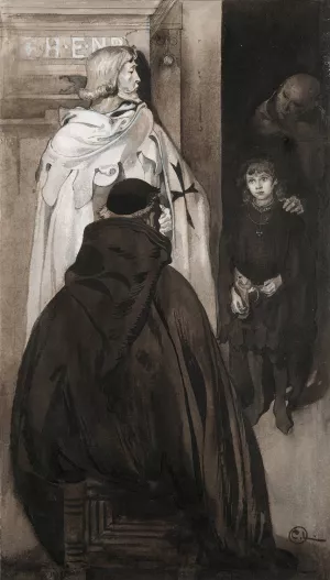 Illustration to 'Singoalla,The Wind Is My Lover' by Viktor Rydberg Oil painting by Carl Larsson
