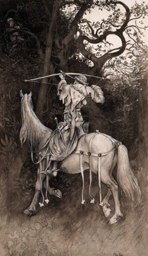 Illustration to 'Singoalla,The Wind Is My Lover' by Viktor Rydberg by Carl Larsson Oil Painting