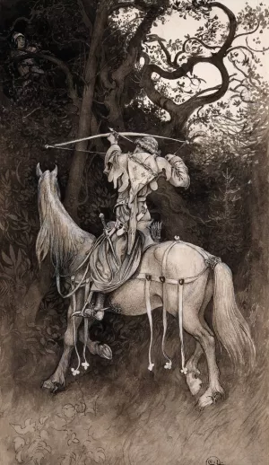 Illustration to 'Singoalla,The Wind Is My Lover' by Viktor Rydberg Oil painting by Carl Larsson