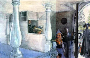 In Sundborn Church Oil painting by Carl Larsson