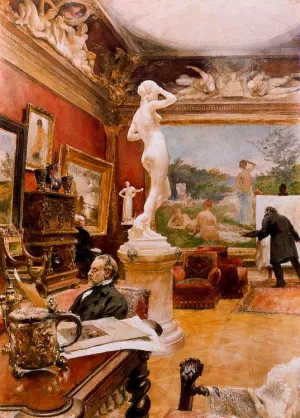 Interior of the Gallery Furstengerg in Gooteborg Oil Painting by Carl Larsson - Bestsellers