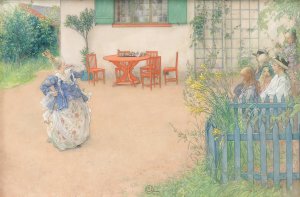 Lisbeth as the Evil Princess in the Fairy Tale 'Fagel Bla' by P.D.A. Atterbom by Carl Larsson Oil Painting