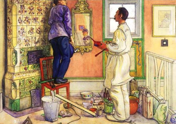 Main Product Photo of My Friends, the Carpenter and the Painter Painting by Carl Larsson