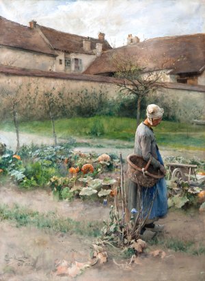 October by Carl Larsson Oil Painting