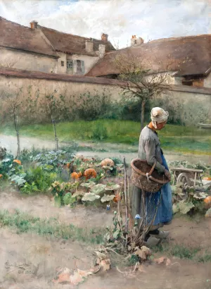 October by Carl Larsson Oil Painting