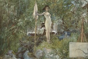 Open-Air Studio by Carl Larsson Oil Painting