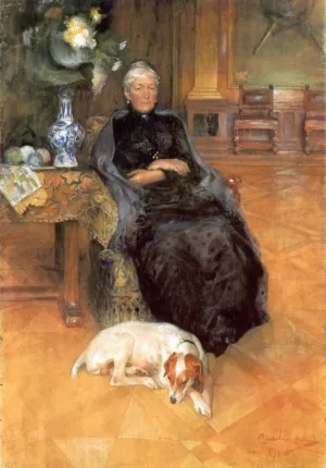 Portrait of Gothilda Furstenberg by Carl Larsson Oil Painting