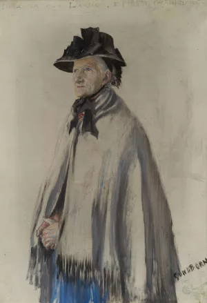 Portrait of the Artist's Mother Oil painting by Carl Larsson