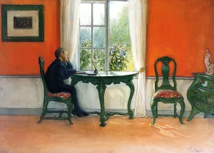 Required Reading Oil painting by Carl Larsson