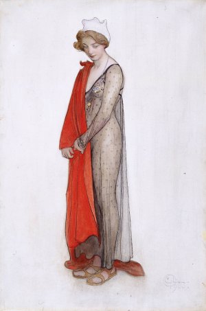 Rouge et noir by Carl Larsson Oil Painting