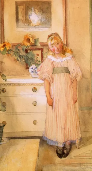 Solrosorna by Carl Larsson Oil Painting