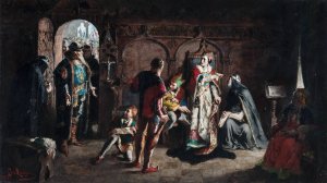 Sten Sture the Elder Frees the Captive Danish Queen Kristina from the Vadstena Monastery by Carl Larsson Oil Painting