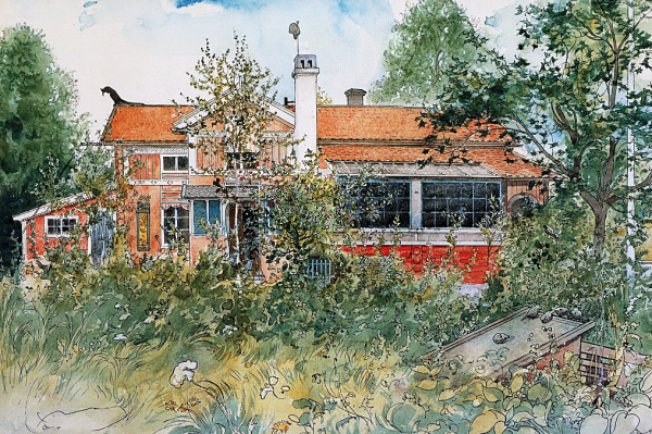The Cottage by Carl Larsson - Hand-Painted Oil Painting Reproduction