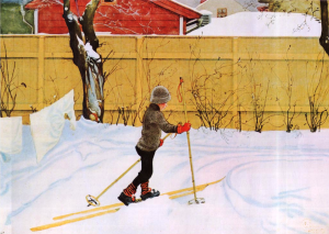 The Skier by Carl Larsson Oil Painting