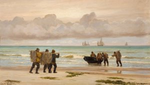 Setting Sail by Carl Locher Oil Painting