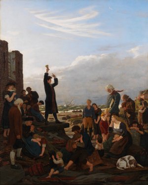 Nach der Sturmflut Oil painting by Carl Ludwig Jessen