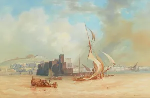 Neapel vom Meer aus Oil painting by Carl Martin Laeisz