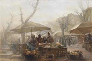 Am Markt by Carl Massmann Oil Painting
