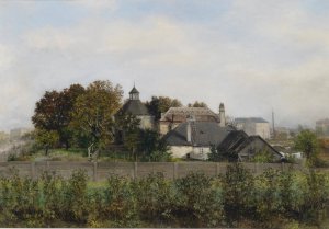Motiv aus einem Vorort Wiens by Carl Massmann Oil Painting