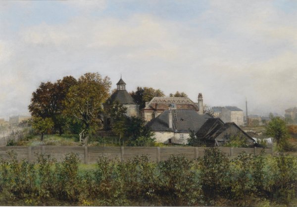 Motiv aus einem Vorort Wiens by Carl Massmann - Hand-Painted Oil Painting Reproduction