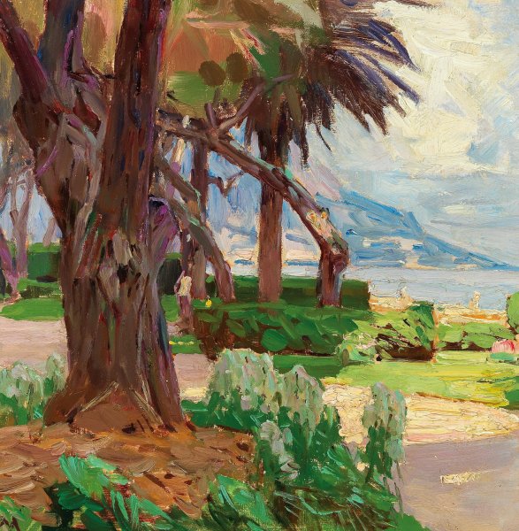 At the Cote d'Azur  by Carl Moll - Hand-Painted Oil Painting Reproduction