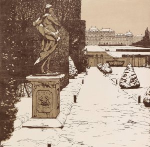 Belvederegarten im Winter by Carl Moll Oil Painting