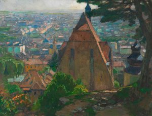 Blick auf MOdling by Carl Moll Oil Painting