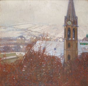 Heiligenstadt im Schnee by Carl Moll Oil Painting