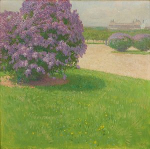 Heldenplatz mit Flieder by Carl Moll Oil Painting