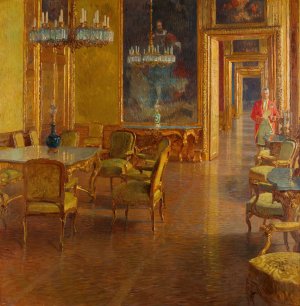 Interieur im Winterpalais des Prinzen Eugen von Savoyen in der Himmelpfortgasse by Carl Moll Oil Painting