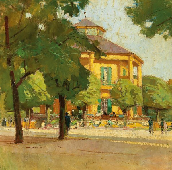 Main Product Photo of Lusthaus Painting by Carl Moll