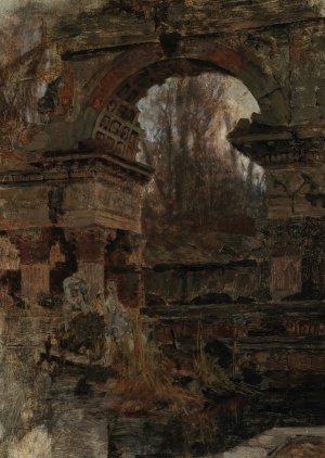 Romische Ruine in SchOnbrunn by Carl Moll Oil Painting