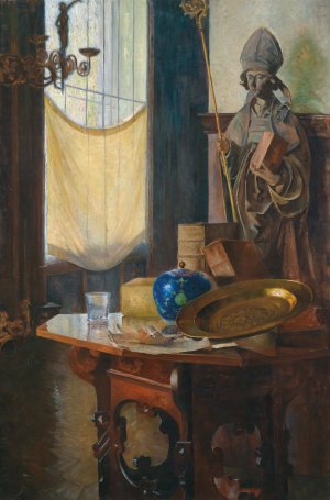 View of the studio by Carl Moll Oil Painting